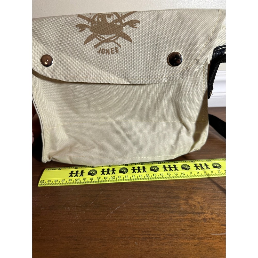 Indiana Jones Canvas Satchel Messenger Bag Tan Beige Crossbody Adventure Bag - Picture 7 of 8